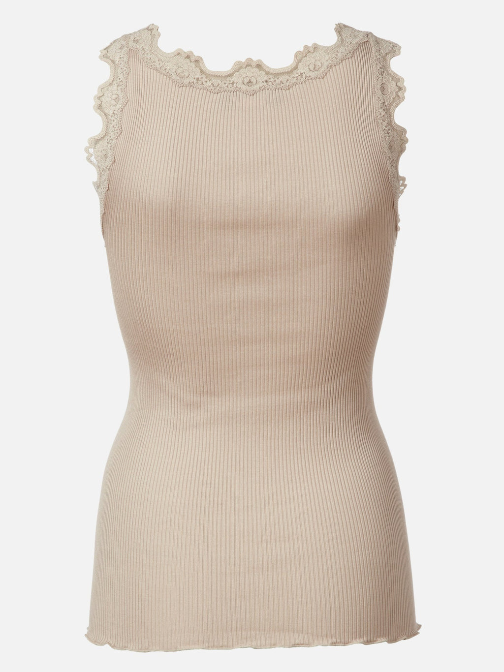 Babette Silk Top U-Neck | Cacao