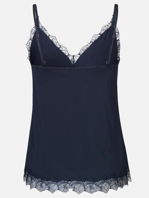 Billie Strap Lace Top - Dark Blue