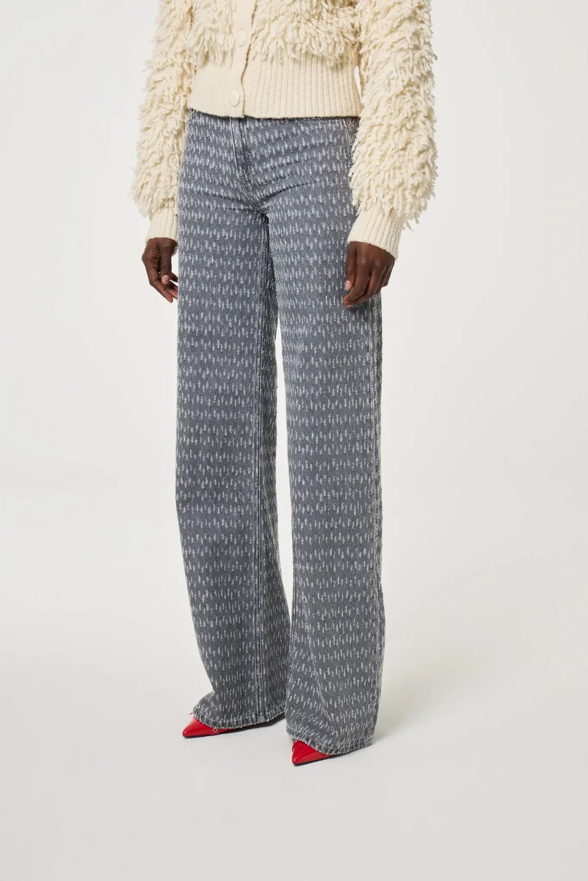 Thea Wide Leg Jeans | Faded Grey