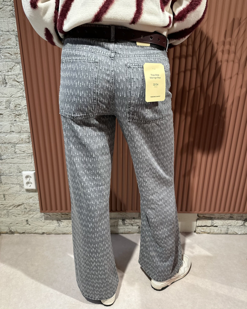 Thea Wide Leg Jeans | Faded Grey