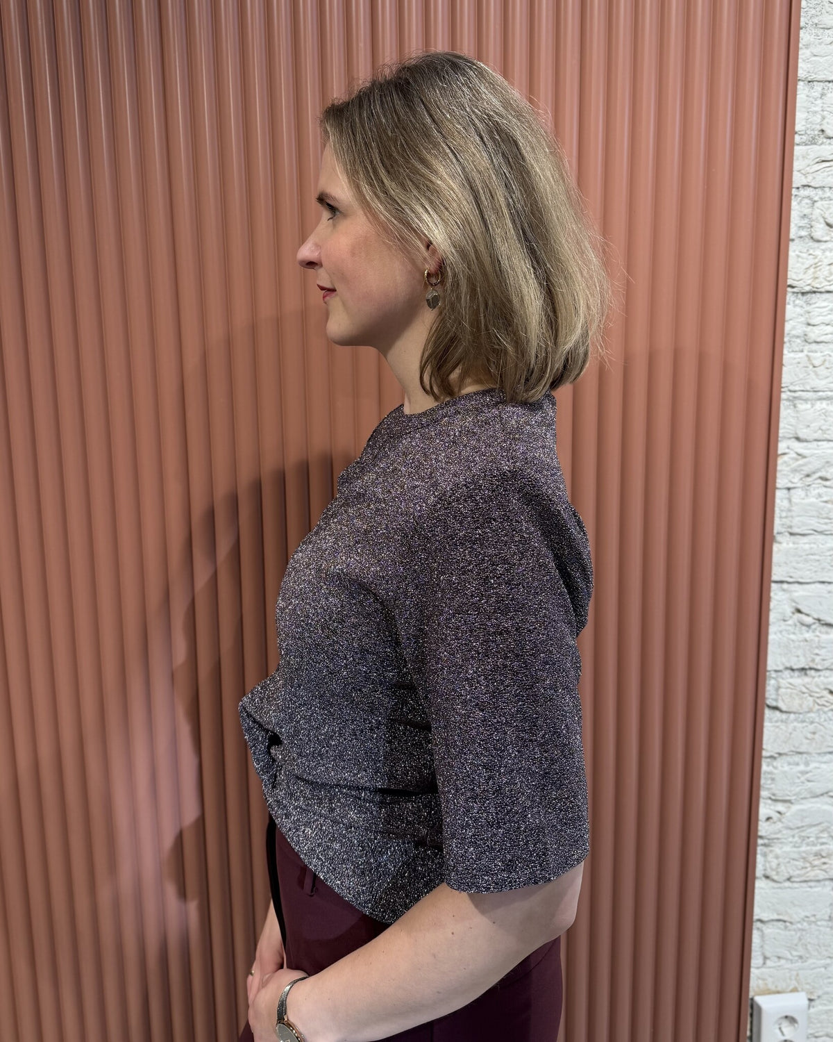 Fantina lurex top | Amethyst
