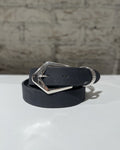 Suede belt women - Black Silver Suede