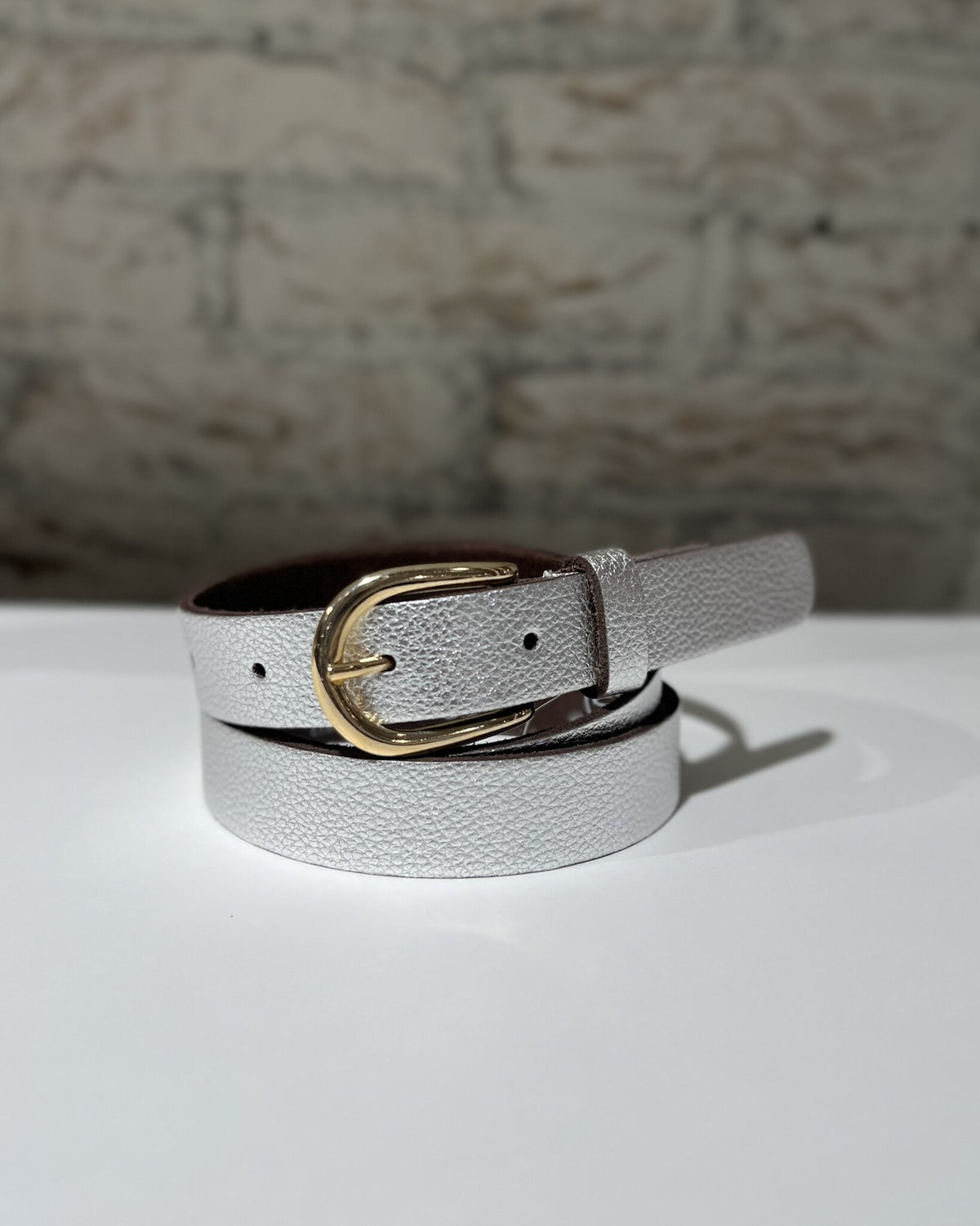Metallic Belt Woman - Silver