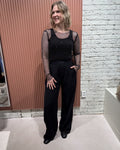 Amina Logo Shimmer LL Pant | Black
