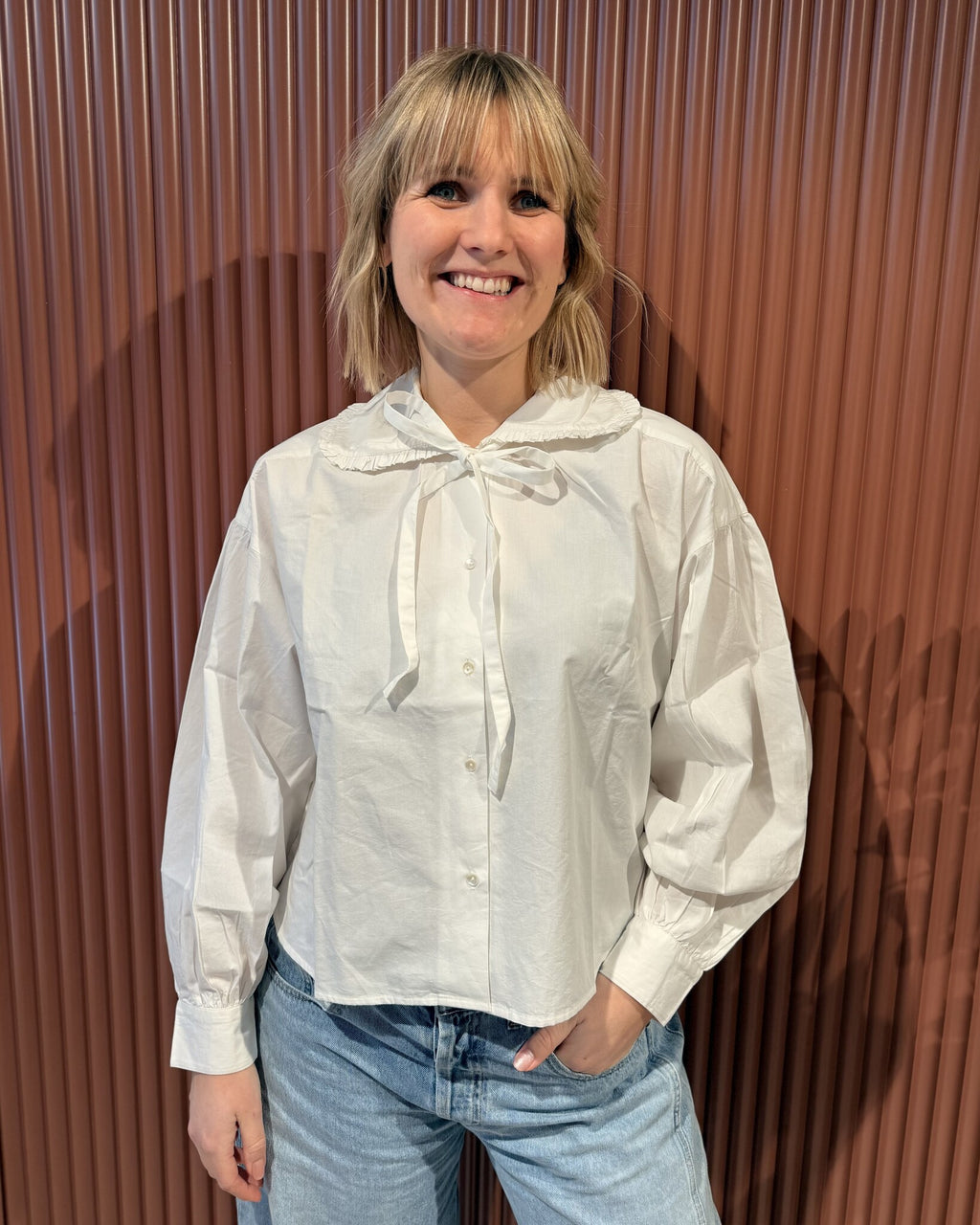 Semmy Poplin Blouse | White