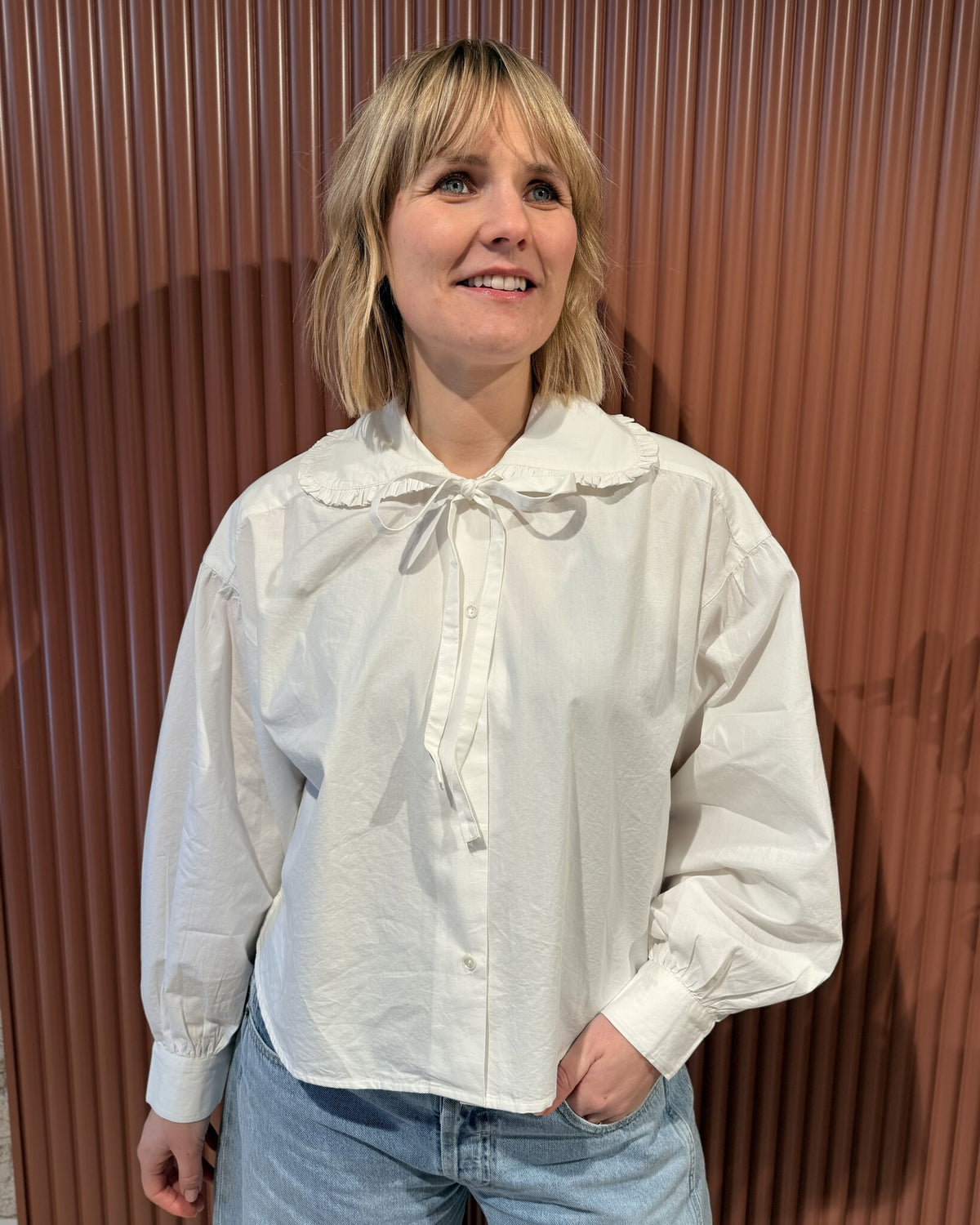 Semmy Poplin Blouse | White