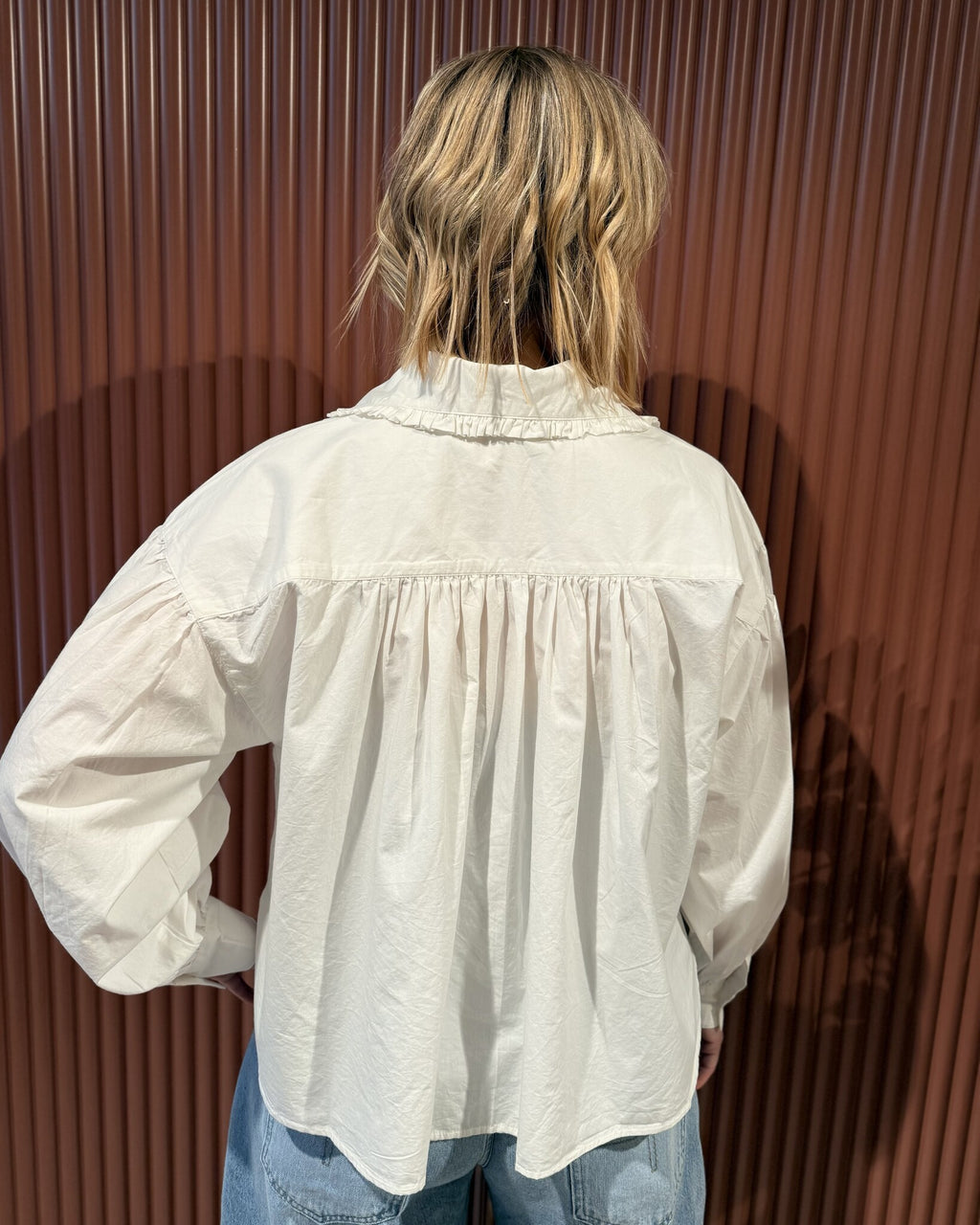 Semmy Poplin Blouse | White