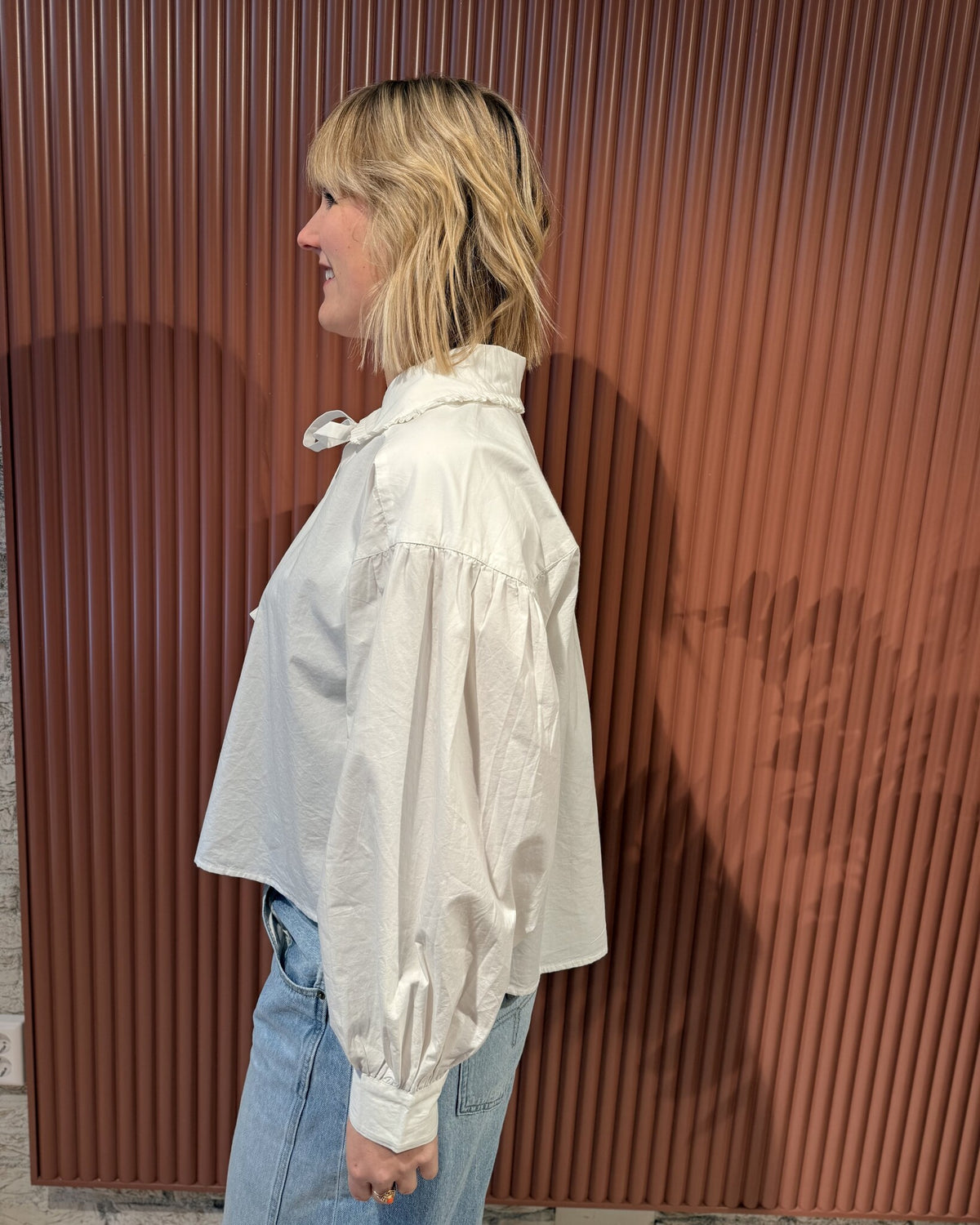 Semmy Poplin Blouse | White