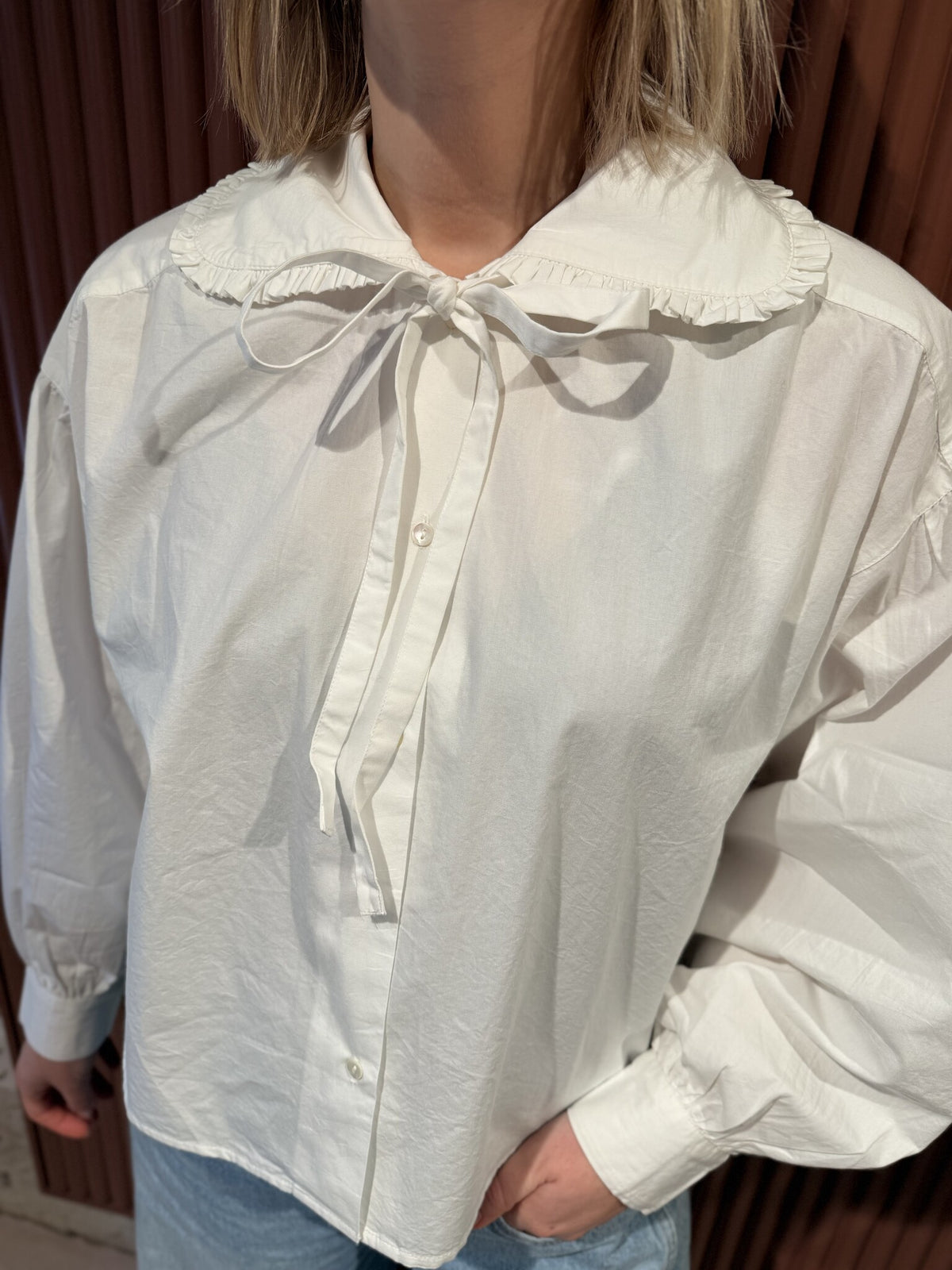 Semmy Poplin Blouse | White
