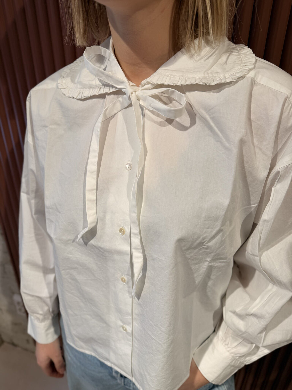 Semmy Poplin Blouse | White