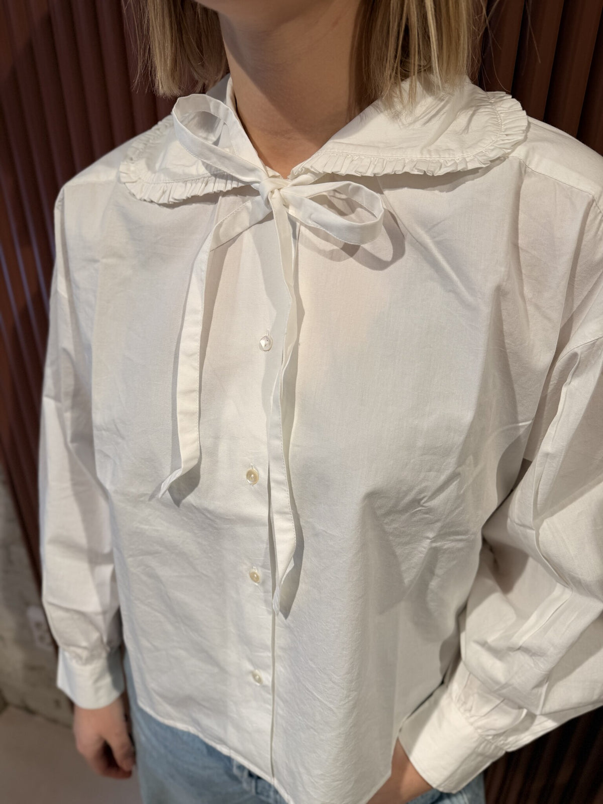 Semmy Poplin Blouse | White
