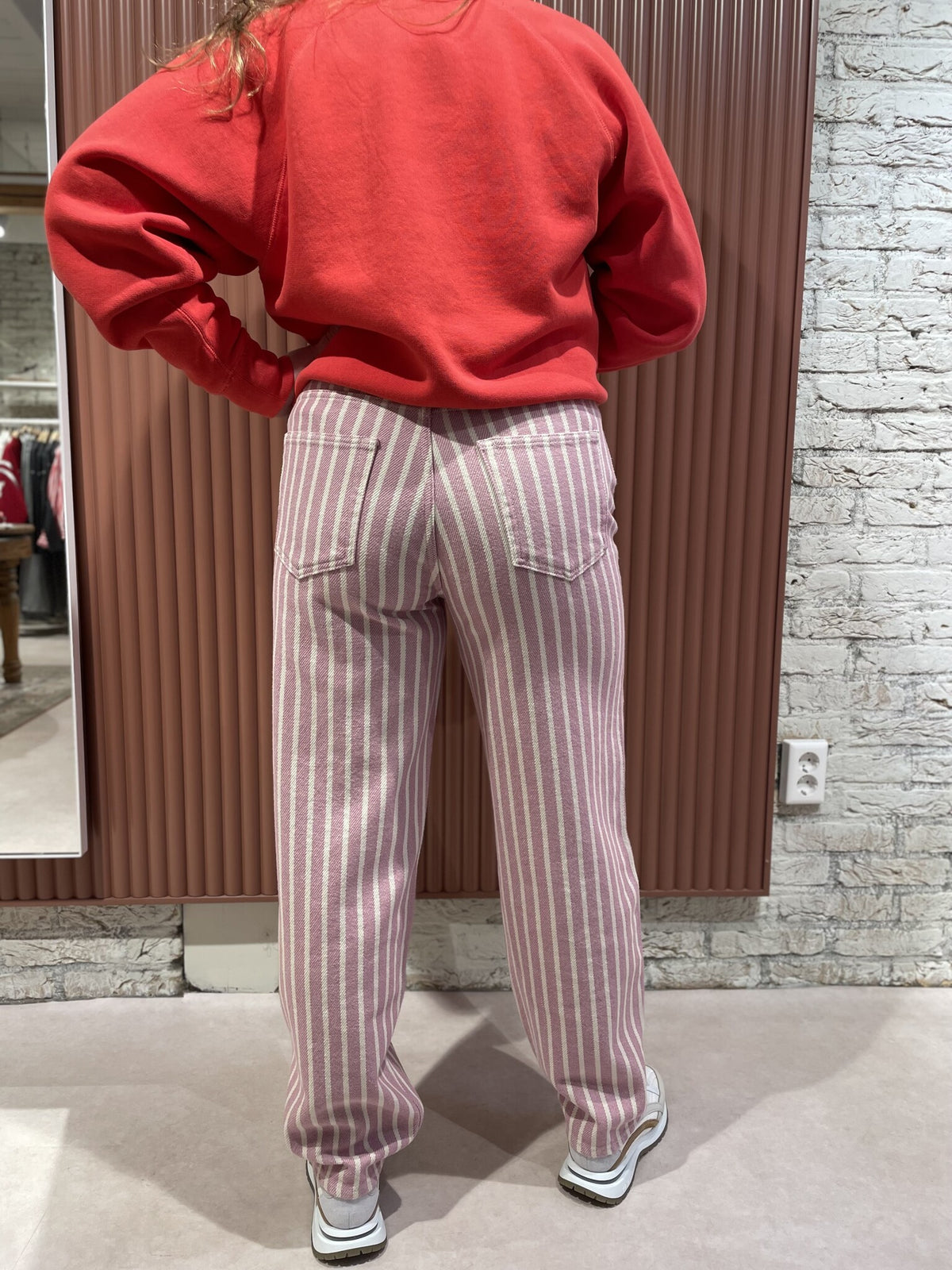 Lew Pink Rocky Pants | Pink stripe