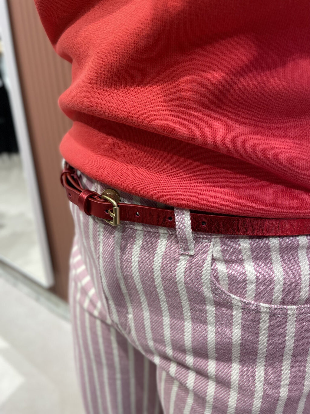 Julie gloss belt | Scarlet red