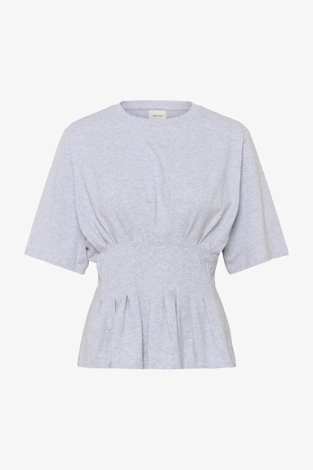 Inez tee | Ultra light grey mélange