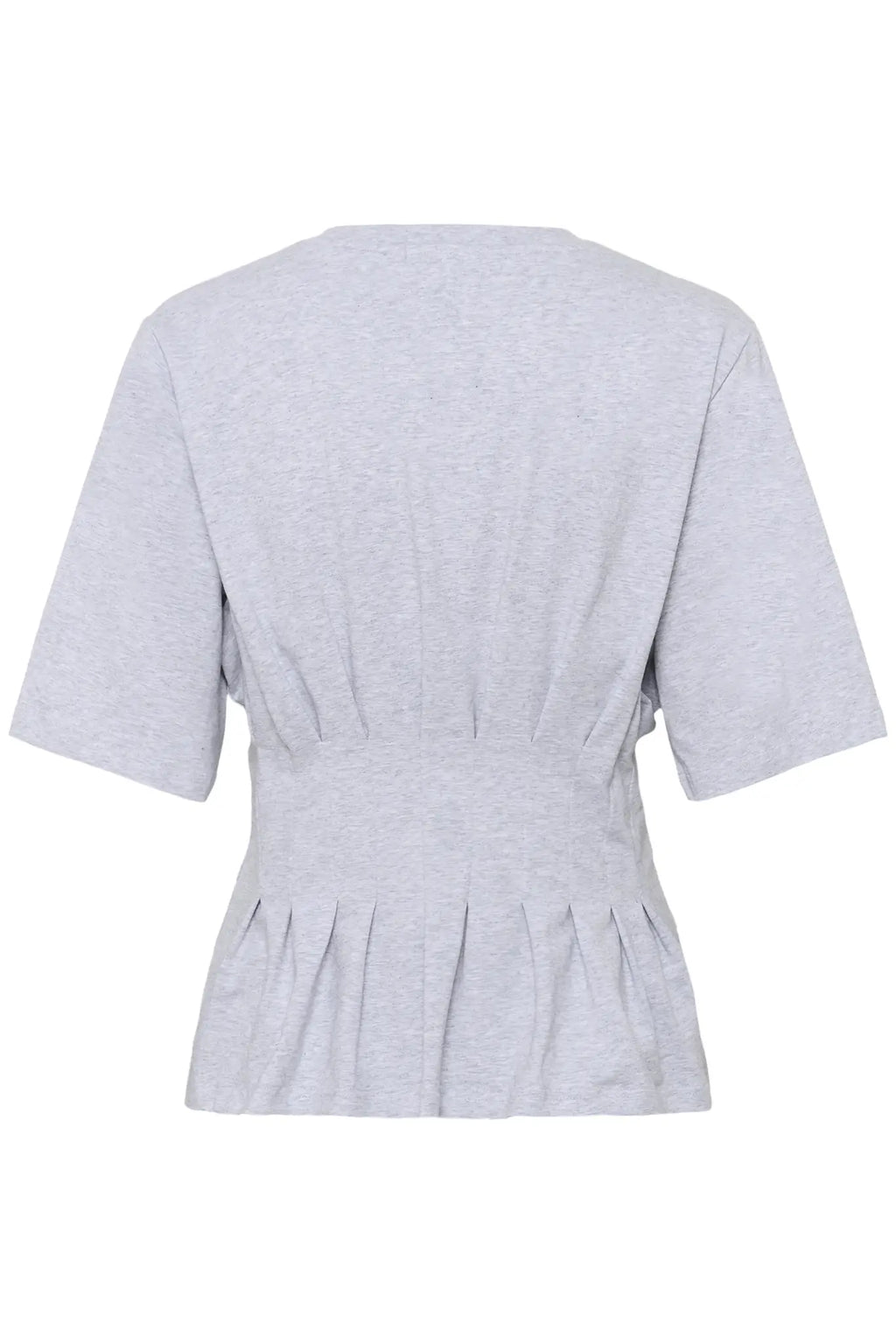 Inez tee | Ultra light grey mélange