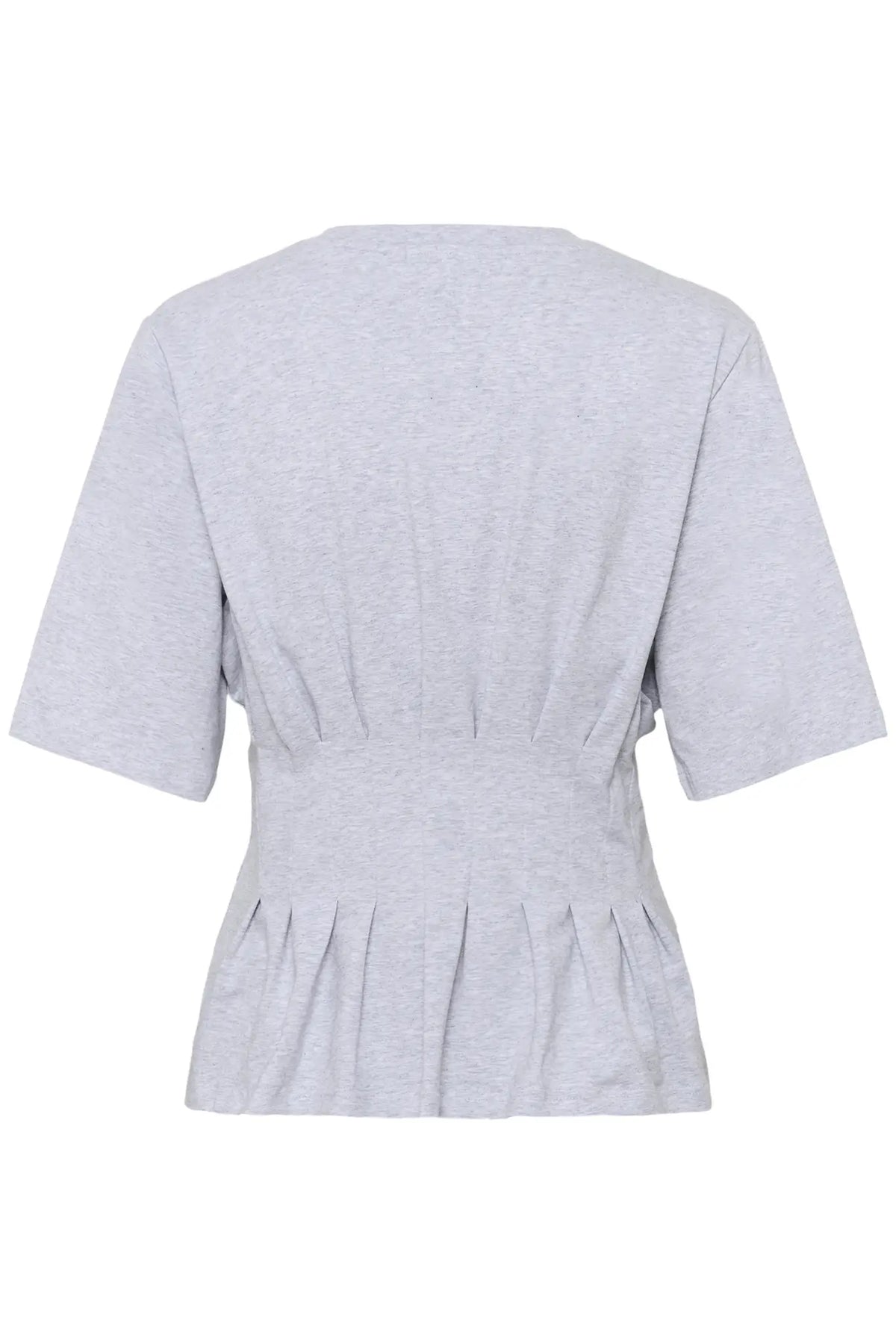 Inez tee | Ultra light grey mélange