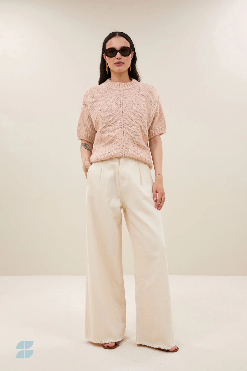 Lux grain jeans | Raw white