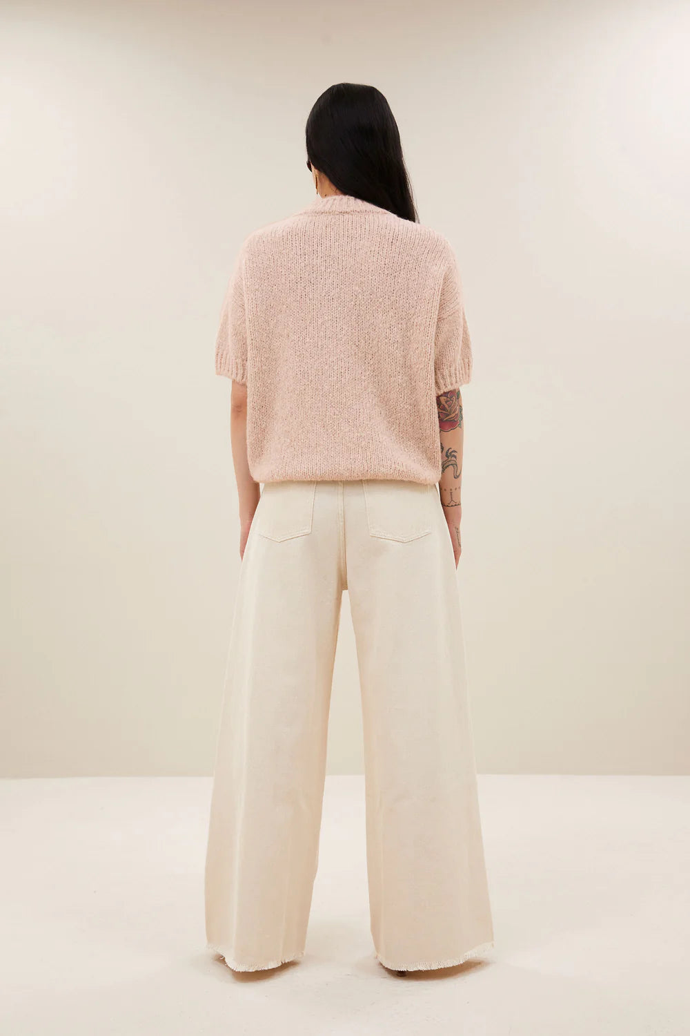 Lux grain jeans | Raw white