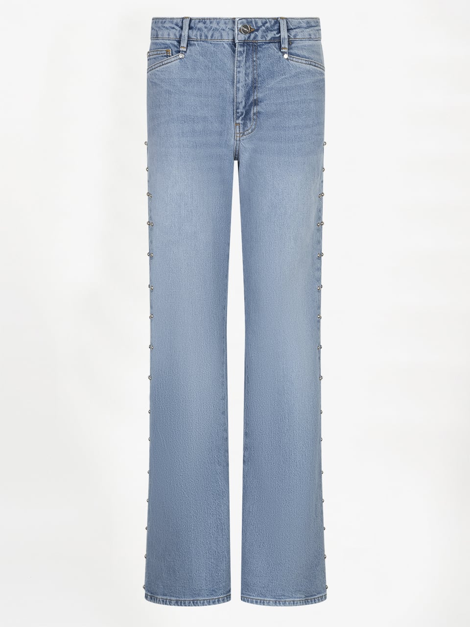Glam studded bootcut jeans | Light washed blue