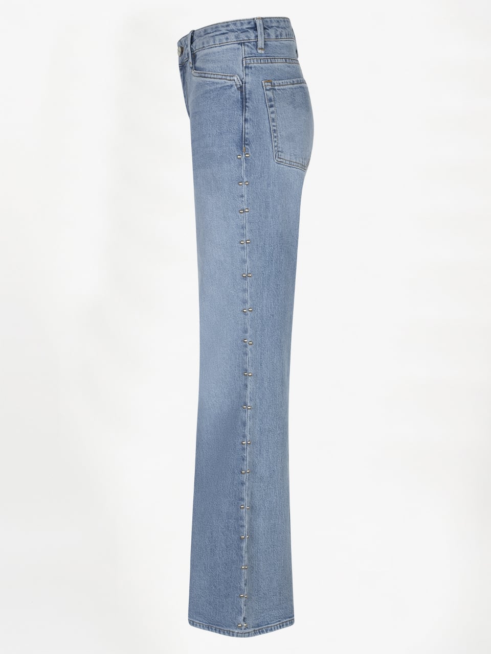 Glam studded bootcut jeans | Light washed blue