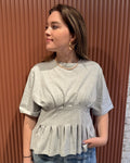Inez tee | Ultra light grey mélange