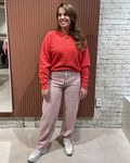 Lew Pink Rocky Pants | Pink stripe