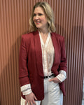 Dayva relaxed fit blazer | Berry Red