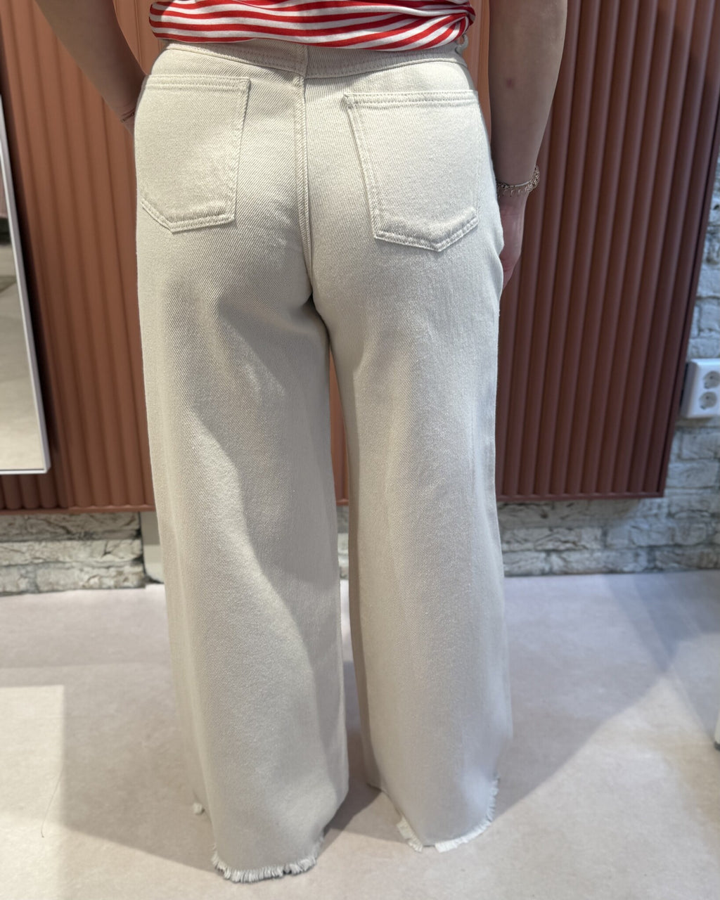 Lux grain jeans | Raw white