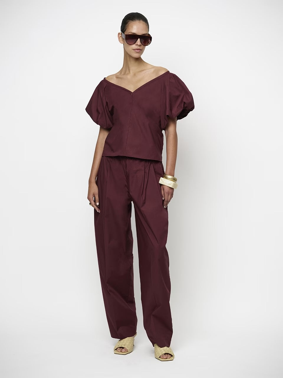 Maelly relaxed fit pants | Cacao Berry