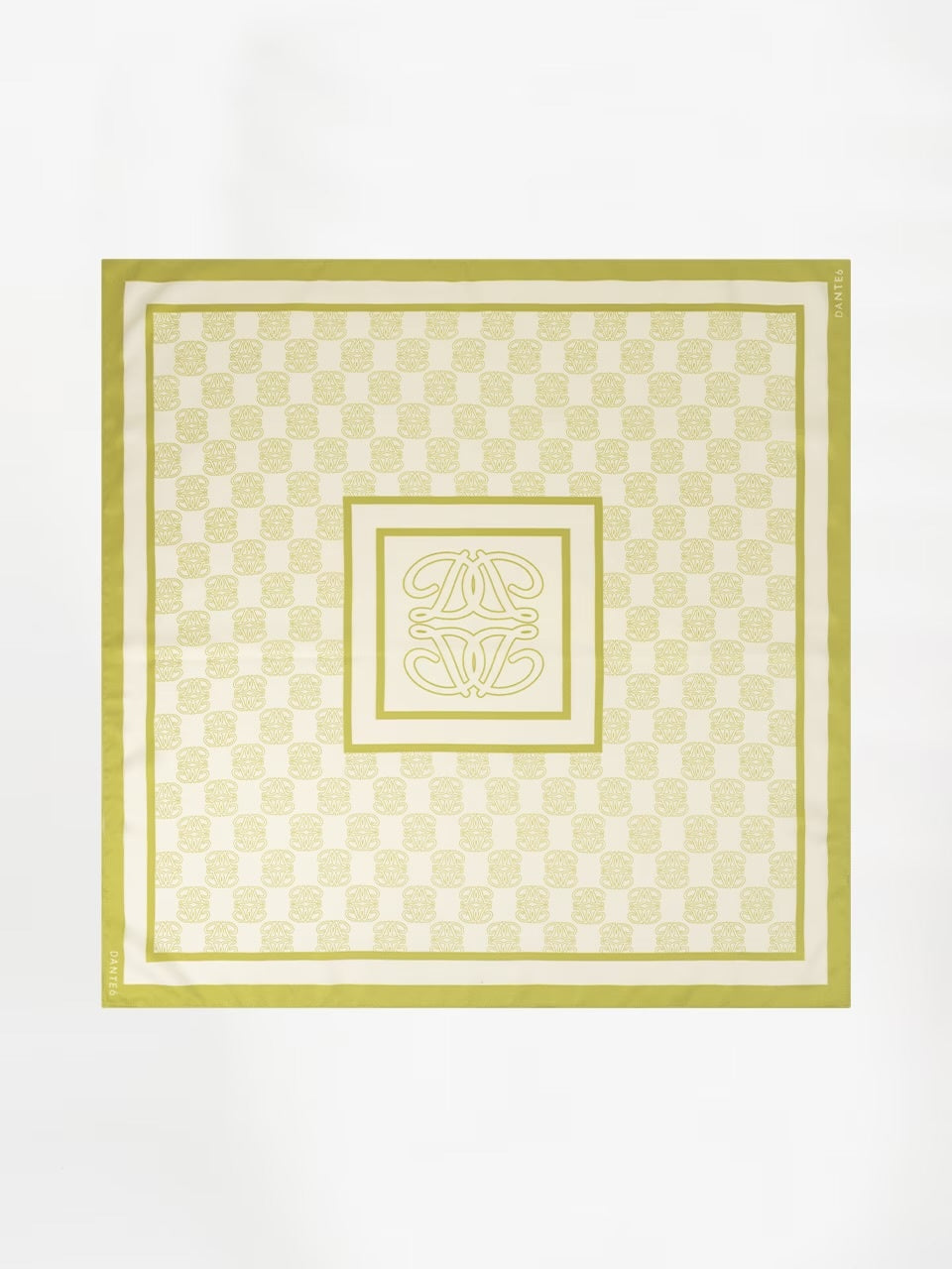 Monogram chain scarf | Solar Lime