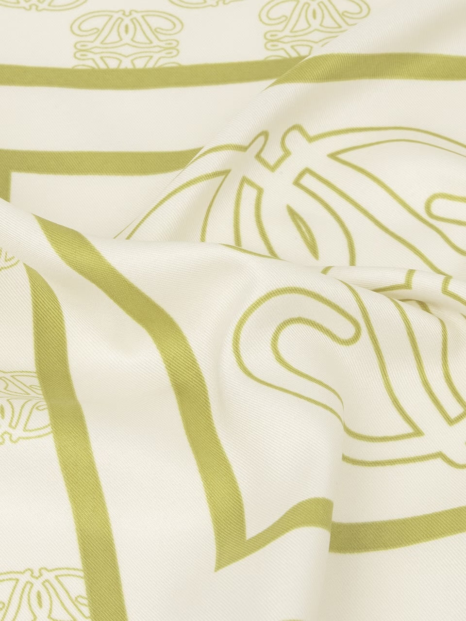 Monogram chain scarf | Solar Lime