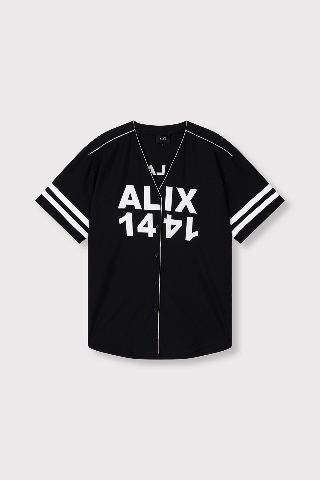 Baseball shirt dress | Black
