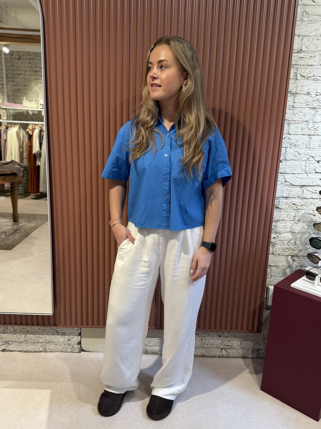 Mara Poplin Blouse | Regatta Blue