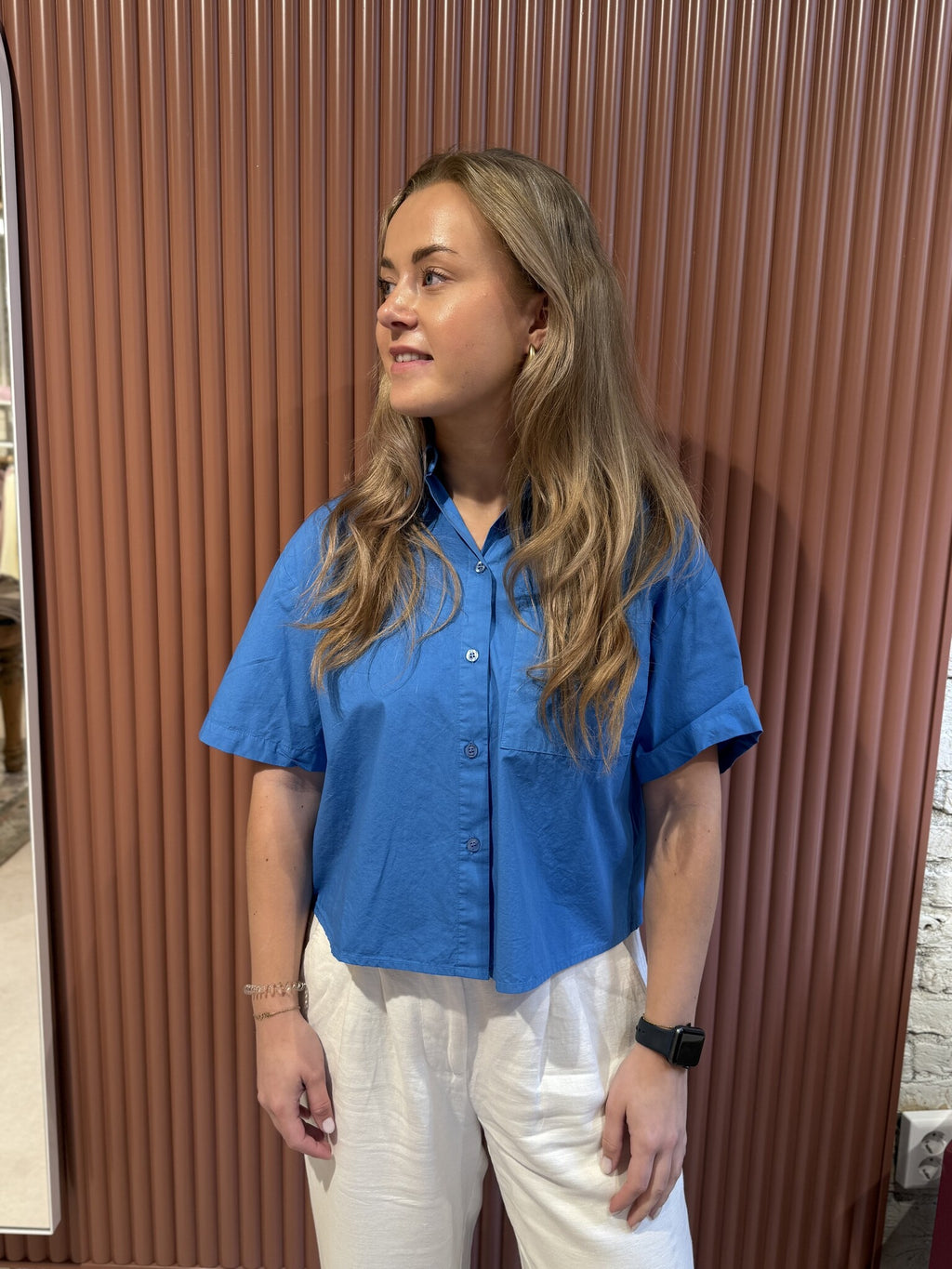 Mara Poplin Blouse | Regatta Blue