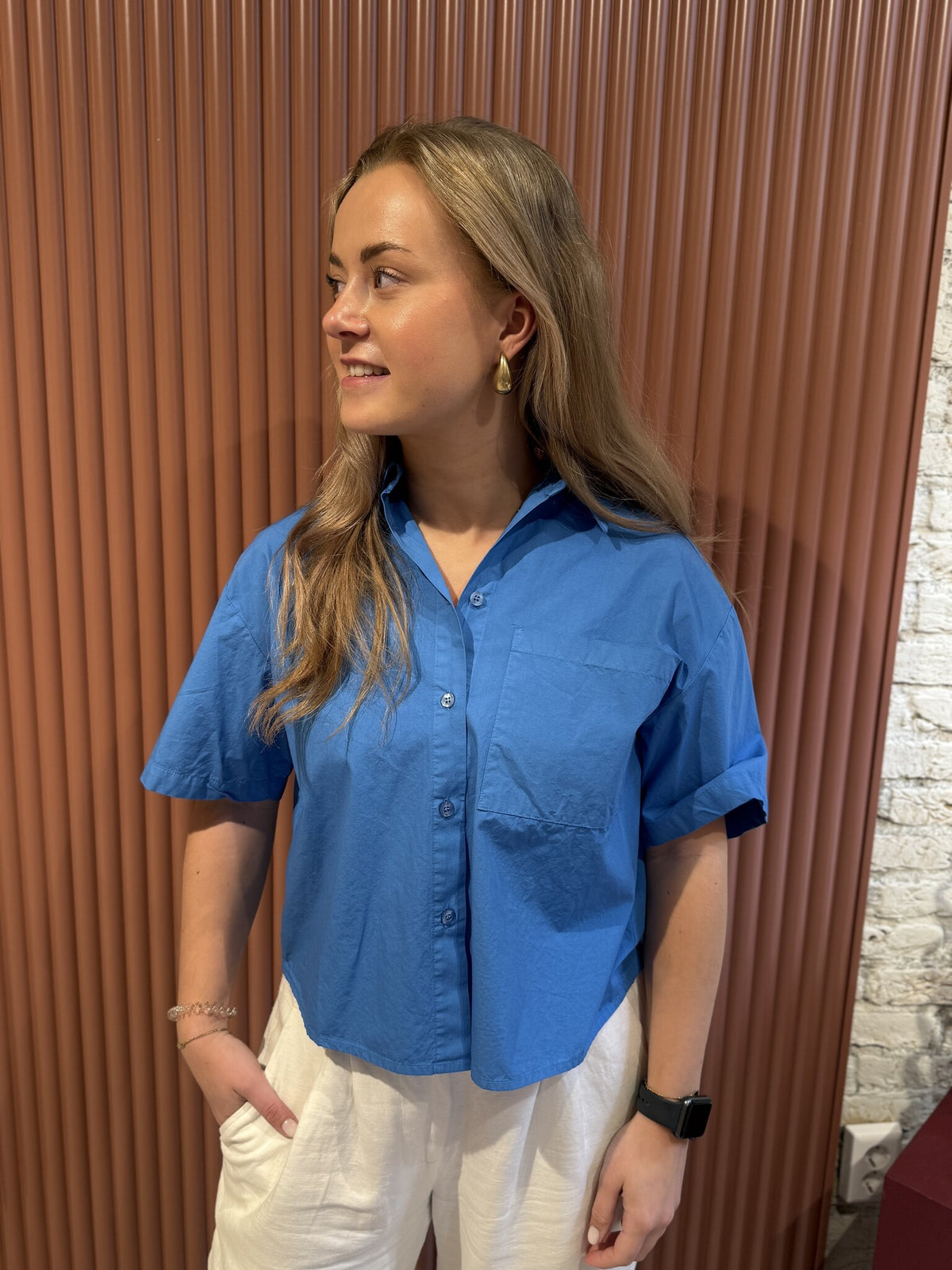 Mara Poplin Blouse | Regatta Blue