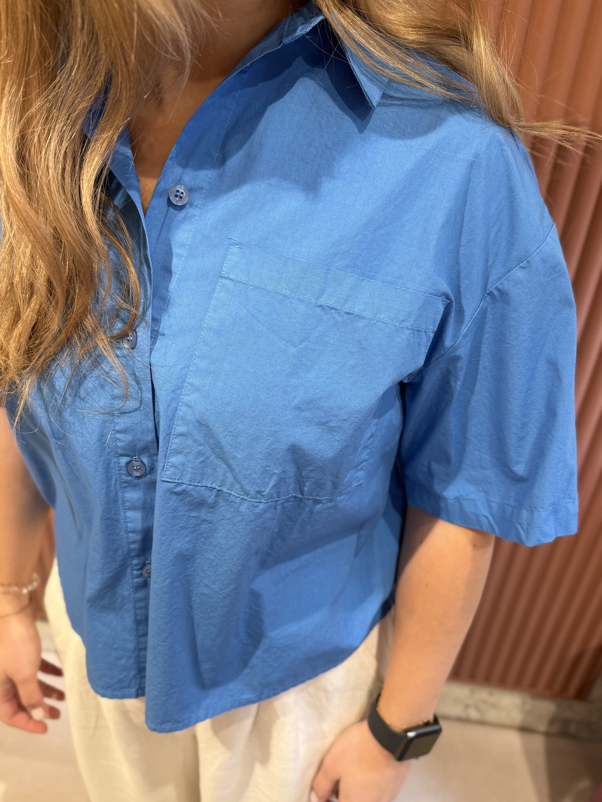 Mara Poplin Blouse | Regatta Blue