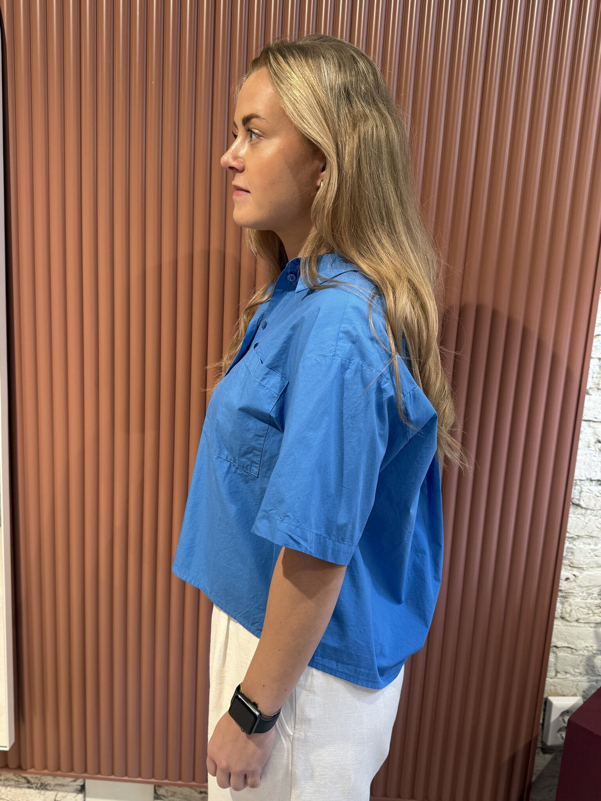 Mara Poplin Blouse | Regatta Blue