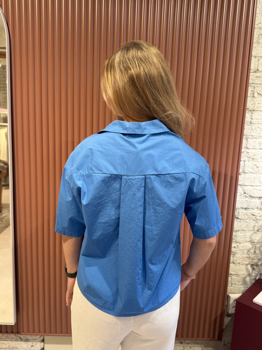 Mara Poplin Blouse | Regatta Blue