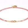Dunc Jewelry | Maansteen armband miyuki delica kralen - Rood
